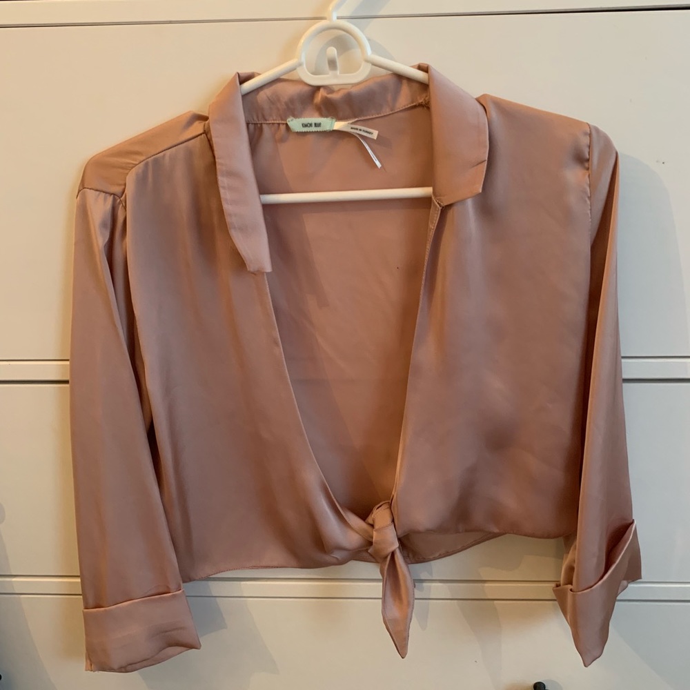 Urban outfitters tie front blouse